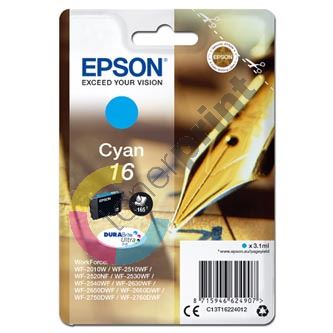 Inkoustová cartridge Epson C13T16224012, WF-2540WF, WF-2520NF, cyan, 16, originál