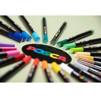 Sada voskových pastelek Uni Posca, 24 ks, mix barev (6)