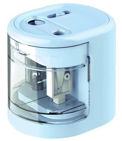 Elektrické stolní ořezávátko Rapesco PS12-USB, USB/baterie, 2 otvory, modré
