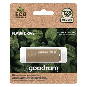 USB flash disk GOODRAM UME3 LEAF 128 GB, USB 3.2 Gen 1, 60 MB/s