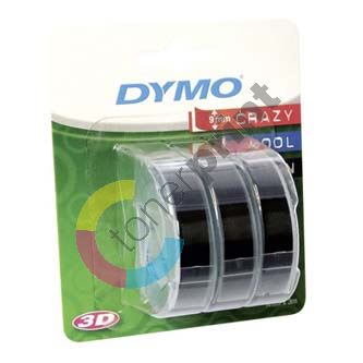 Páska Dymo Omega 9mm x 3m černý podklad, 3D, 1 blistr/3 ks, S0847730