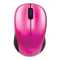 Verbatim myš bezdrátová 1 kolečko, USB, růžová, 1600dpi 2