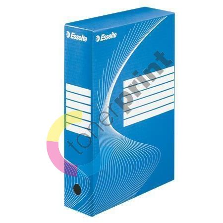 Archivační krabice Boxycolor, modrá, 80 mm, A4, karton, Esselte 1