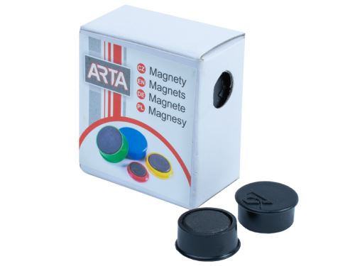 Magnety Arta průměr 16mm, černé, 10ks