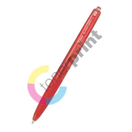 Kuličkové pero Pilot Super Grip G, červená, stiskací mechanismus, 0,22 mm 1