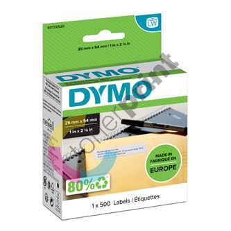 Etikety Dymo pro zpáteční adresu 54x25mm, bílé, samolepící 1bal/500 ks, 11352, S0722520