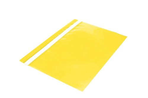 Rychlovazač z PVC přední strana průhledná, tenká, zadní strana žlutá 1