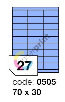 Samolepící etikety Rayfilm Office 70x30 mm 300 archů, matně modrá, R0123.0505D 1