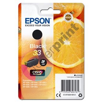 Inkoustová cartridge Epson C13T33314012, Expres. Home XP-530, XP-630, black, 33, originál