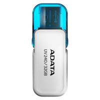 USB flash disk ADATA UV240 32 GB, USB 2.0, otočný kryt, bílý
