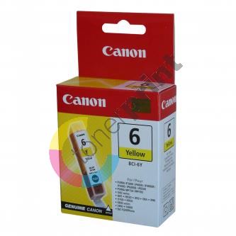 Inkoustová cartridge Canon BCI-6Y, žlutá, originál