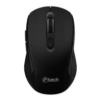 Bezdrátová ergonomická optická myš C-TECH WLM-12BK, Bluetooth 5.0 + USB, 1600 DPI