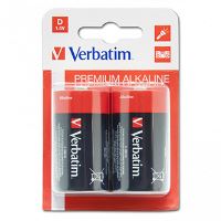 Baterie Verbatim D / LR20 / MN1300 / Mono, alkalické 1,5 V, velký monočlánek, 2 ks – 49923