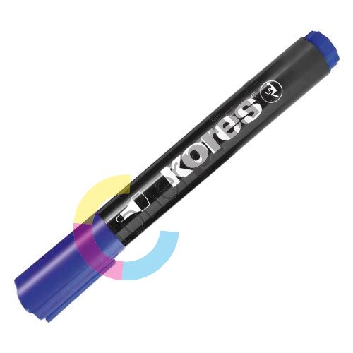 Značkovač Kores K-Marker permanentní, kulatý, modrý 1