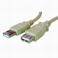 Kabel USB (2.0), A plug/A socket, 3m, přenosová rychlost 480Mb/s