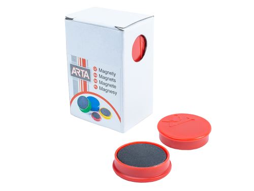 Magnety Arta průměr 30mm, červené, 10ks