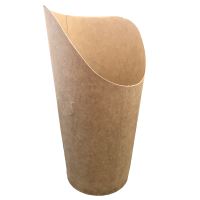 Papírový kelímek na hranolky IQ KRAFT PE 350 ml (50 ks), FSC Mix Papírový kelímek na hranolky IQ KRAFT PE 350 ml (50 ks), FSC Mix