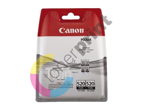 Cartridge Canon PGI-520K, 2932B012, Twin pack, black, originál 1