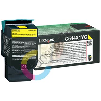 Toner Lexmark X544x, 0C544X1YG, žlutý, originál 1