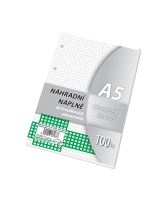 Náhradní vložka do karis bloku A5 čtvereček, 100 listů Náhradní vložka do karis bloku A5 čtvereček, 100 listů