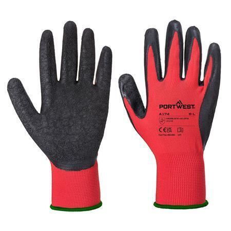 Ochranné rukavice "Flex Grip", červeno-černé, latexové, velikost M, A174R8RM
