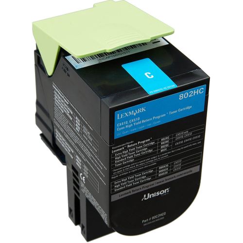 Toner Lexmark 80C2HCE, CX410, 510, cyan, originál (863420)