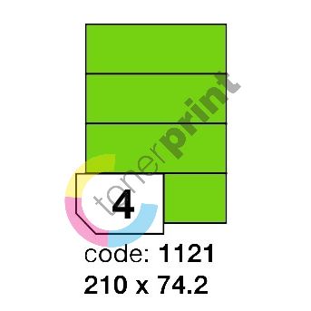 Samolepící etikety Rayfilm Office 210x74,2 mm 300 archů, fluo zelená, R0130.1121D 1