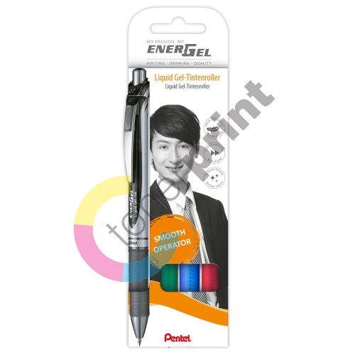 Pentel EnerGel BL77, gelové pero, sada 4 základní barvy 1