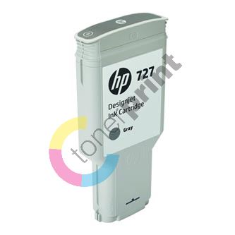 Inkoustová cartridge HP F9J80A, DesignJet T1530, 2530, gray, No.727, originál