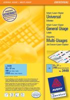Barevné etikety univerzální AVERY 70x37 mm 100 listů A4 modré - 3449 7 (6)
