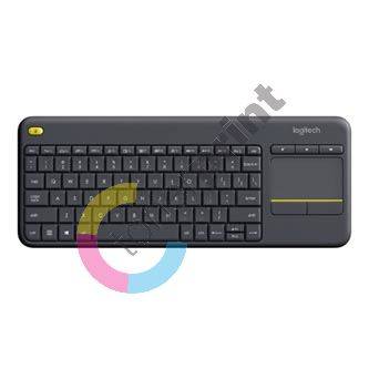 Logitech K400 Plus, klávesnice AA, US, multimediální, 2.4 [GHz], bezdrátová, černá