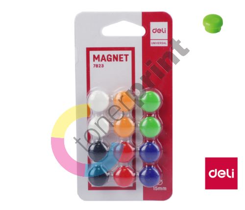 Magnet Deli 15mm 12ks E7823
