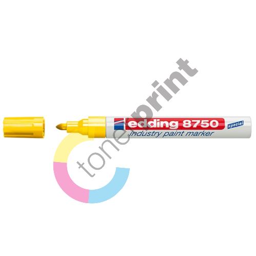Průmyslový lakový popisovač Edding 8750, žlutý 1