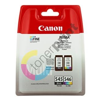 Canon originální ink PG-545/CL-546, black/color, blistr s ochranou, 2x180str., 1x8, 1x9ml, 8287B006, Canon 2-pack Pixma MG2450, 25