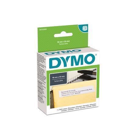 Štítky Dymo 51mm x 19mm, samolepící, papírové bílé, 500 ks, S0722550