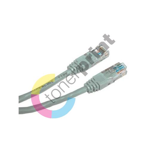 FTP cat5e patchcord, RJ45/RJ45, 2m, šedý, LOGO 1