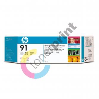 Inkoustová cartridge HP C9466A Designjet Z6100, světle šedá, No. 91, originál