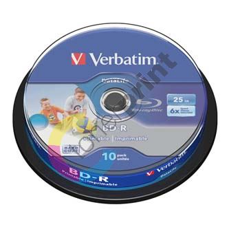 25GB Verbatim BD-R SL, Hard Coat protective layer, Spindle, 43804, 6x, 10-pack