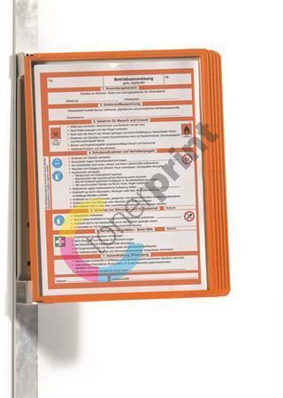 Prezentační kapsa Vario 5 Magnetic, oranžová, magnetická, nástěnná, 5 kapes, Durable 1