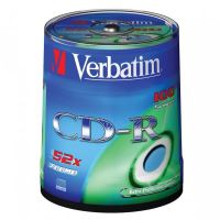 Verbatim CD-R, DataLife, 700 MB, Extra Protection, cake, 43411, 52x, 100-pack