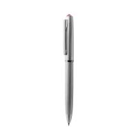 Kuličkové pero Art Crystella, Oslo, stříbrná s růžovým krystalem Swarovski, 13cm