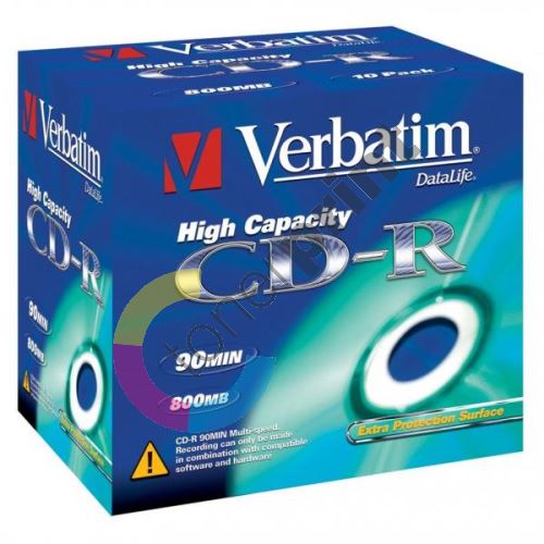 Verbatim CD-R, DataLife, 800 MB, Extra Protection, jewel box, 43428, 40x, 10-pack 1