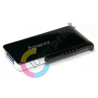 Apacer USB flash disk, USB 3.0, 64GB, AH350, černý, AP64GAH350B-1, USB A, s výsuvným konektorem