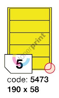 Samolepící etikety Rayfilm Office 190x58 mm 300 archů, fluo žlutá, R0131.5473D 1