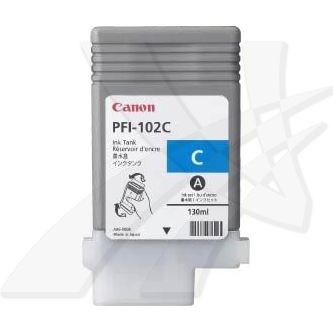 Inkoustová cartridge Canon PFI-102C, 0896B001, cyan, 130 ml, originál