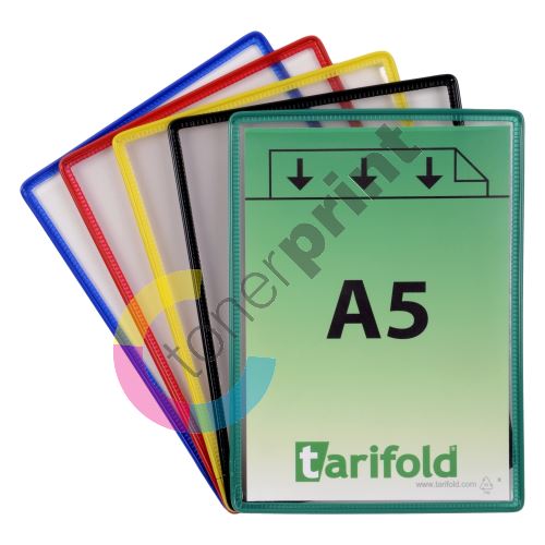 Tarifold rámeček s kapsou, A5, otevřený shora, mix barev, 5 ks 1