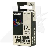 Páska do tiskárny štítků Casio XR-12WE1 12mm černý tisk/bílý podklad (1)