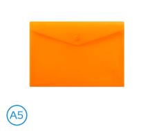 Obal spisový s klopou a drukem  A5 neon oranžový