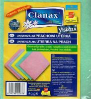 Clanax Univerzální utěrka viskóza netkaná 38 x 35 cm 5 kusů