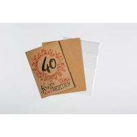 Přáníčko BeBechy – recyklovaný papír – 40 narozeniny